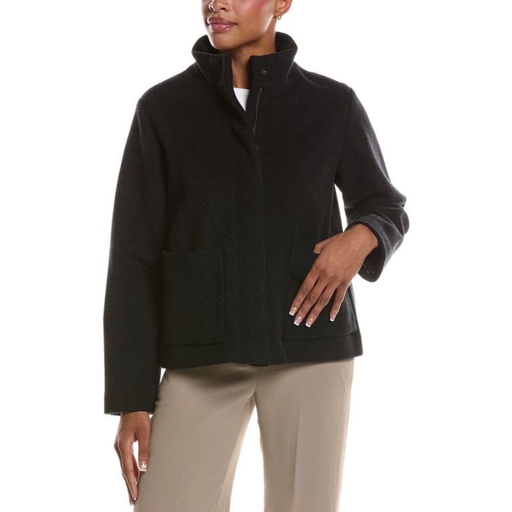 Eileen Fisher Womens  Wool Short Coat